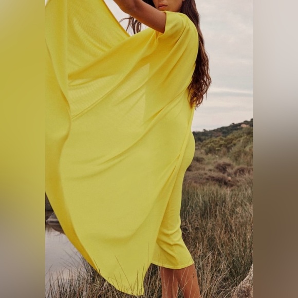 Zara unique long knit cape dress- size L NWT - Picture 5 of 10